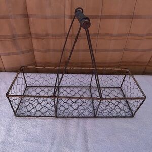 Wire Basket Candle Home Decor Storage Cottagecore Farmhouse Organizer